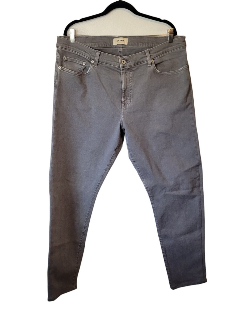 Baldwin Henley Men's Slim Straight Gray Jeans Size 38x31